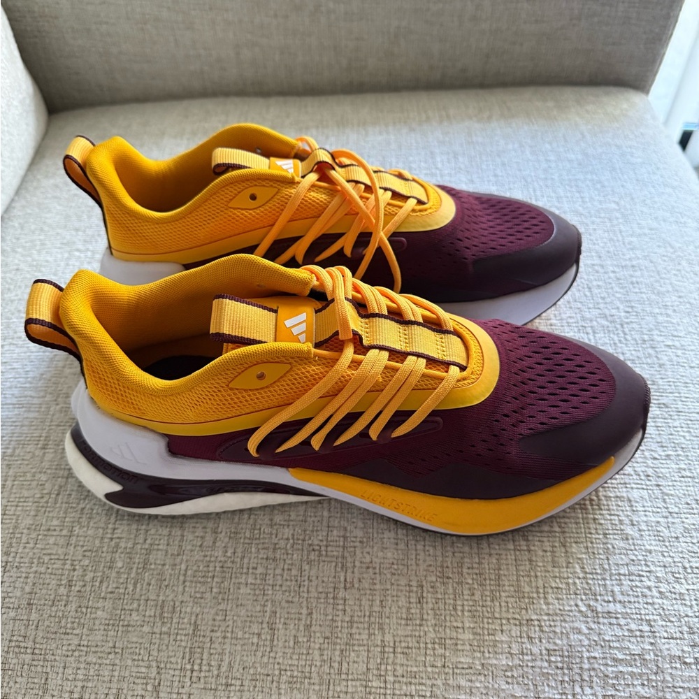 Unisex adidas Maroon/Gold Arizona State Sun Devils AlphaBoost V2 Shoes - Picture 2 of 6